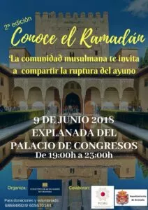 Cartel de Conoce el Ramadan, segunda edición, el 9 de junio de 2018 en el Palacio de Congresos